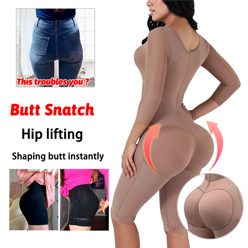 Full Body Colombian Girdles Shaper High Compression Bodysuits Postoperative Postpartum Lipo Arm Slimmer