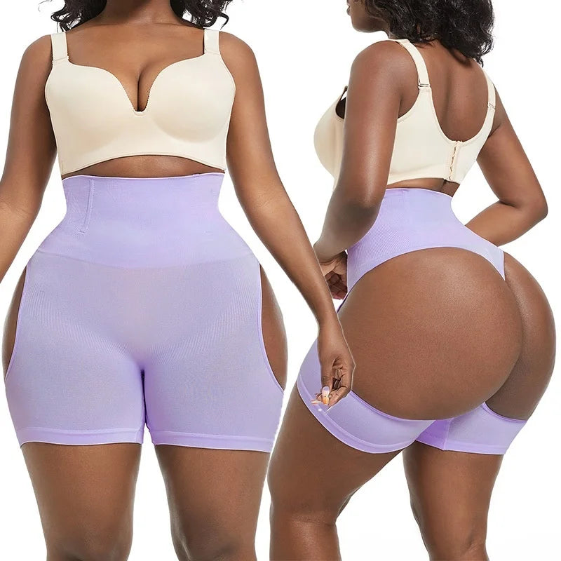 Sexy Nylon Control Panties Body Shaper Women Underwear Show Buttocks High Waist Butt Lifter Plus Size Underwear