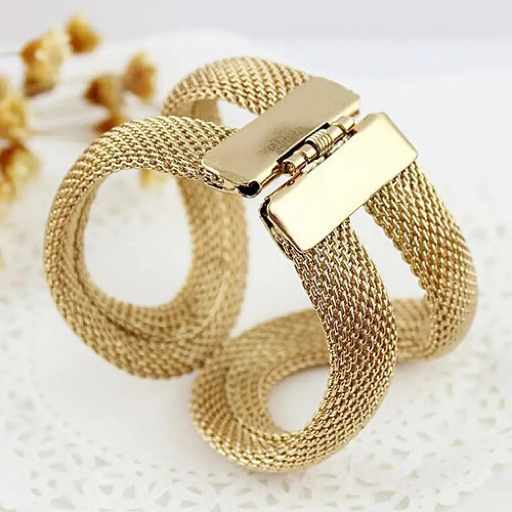 Cuff Bracelets Gold Color Classic Big Bangle Wide Women Big Bracelets Jewelry Accessories