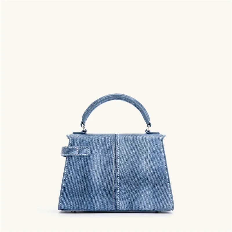 Women's Handbag Elise Designer Fashion 2025 New Denim Blue Tote Bag Small Square Crossbody Bag