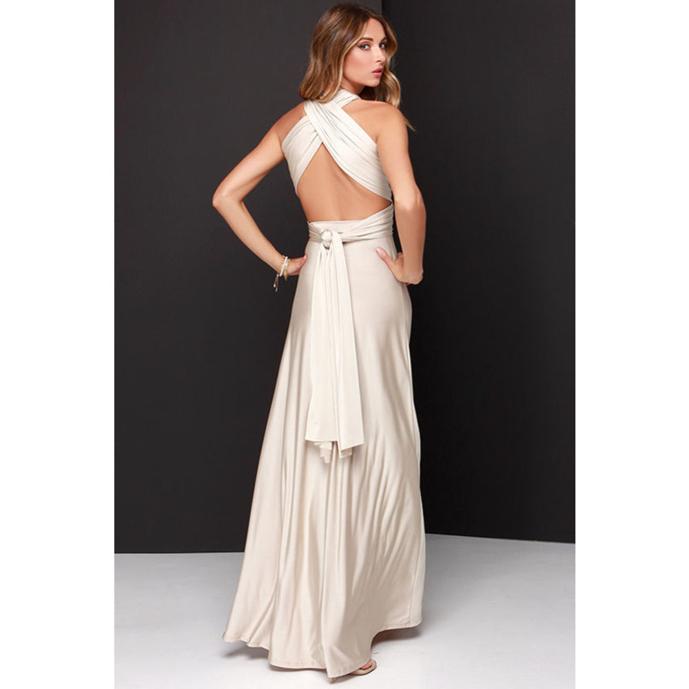 Multiway Wrap Convertible Boho Maxi Dress Bridesmaid Infinity Robe Dresses