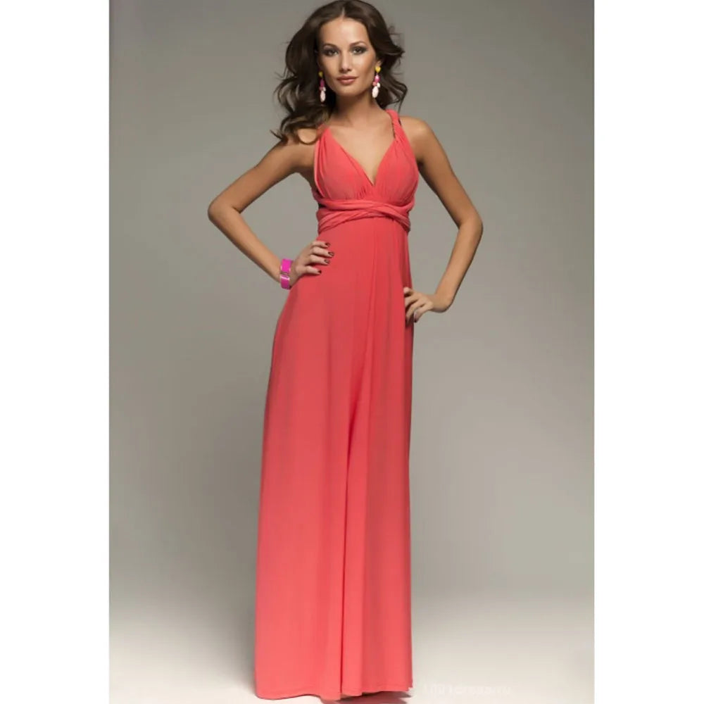 Multiway Wrap Convertible Boho Maxi Dress Bridesmaid Infinity Robe Dresses