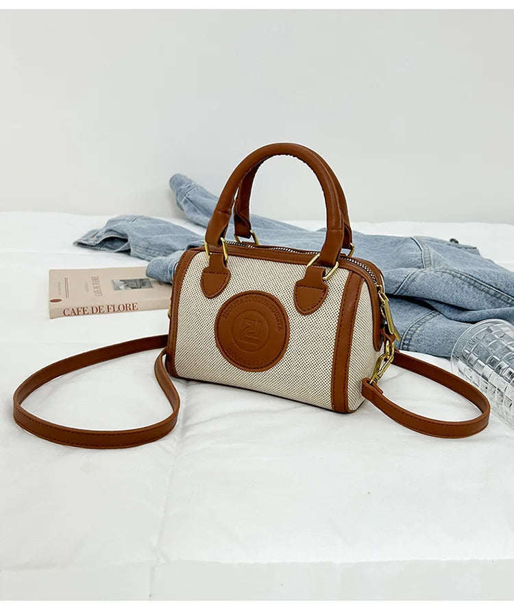 Summer Women's Canvas Bag - Niche Pillow Design, Fashionable for Commuting, Versatile Handbag