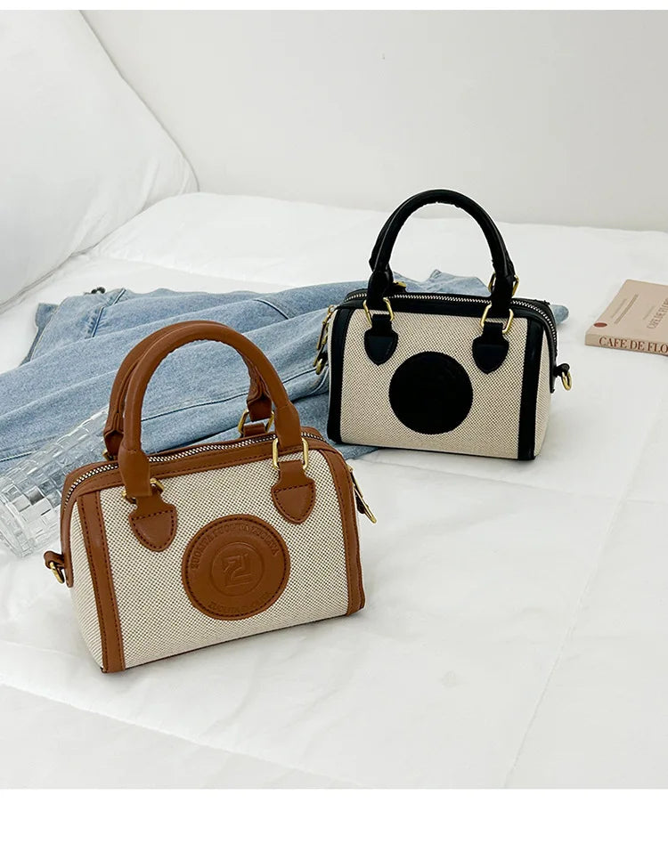 Summer Women's Canvas Bag - Niche Pillow Design, Fashionable for Commuting, Versatile Handbag