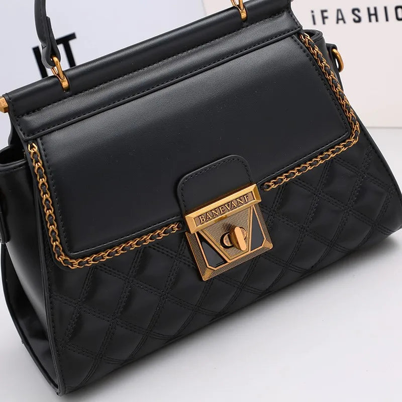 Women's handbag high-end light luxury diamond grid small square bag, shoulder and crossbody