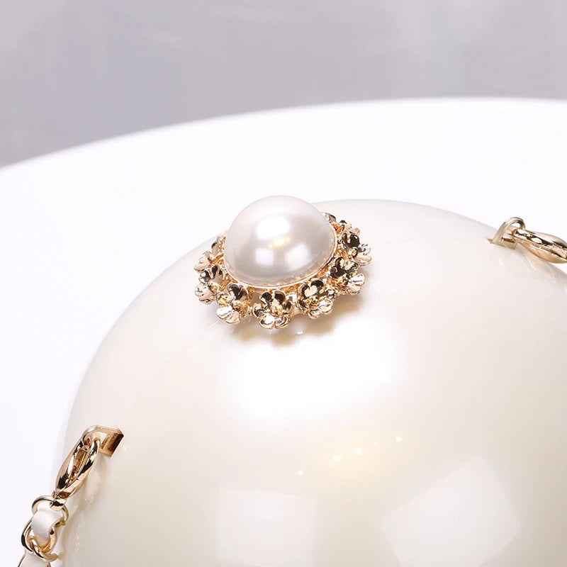 Pearl Clutch Ball Party Evening Bags Woman Handbags Crossbody Bag