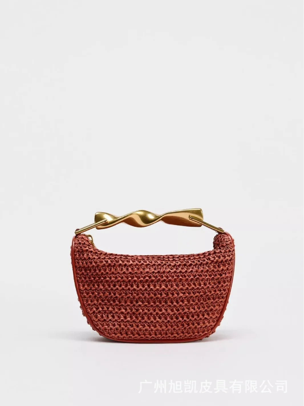Summer Rattan Half-Moon Beach Straw Shoulder Bags Women's Straw Bucket Bag Purse Woven Straw Handbags Casual Tote Crossbody Bag