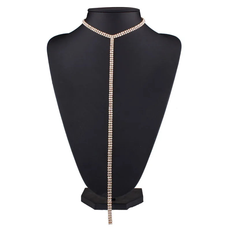 Rhinestone Choker Crystal Gem Luxury Choker Necklace for Women