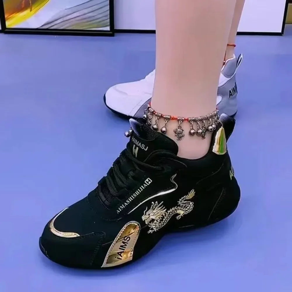 Women Designer Sneakers Leather Waterproof Casual Sports Shoes Women Lightweight Breathable Sneakers