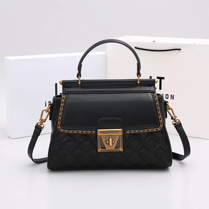 Women's handbag high-end light luxury diamond grid small square bag, shoulder and crossbody