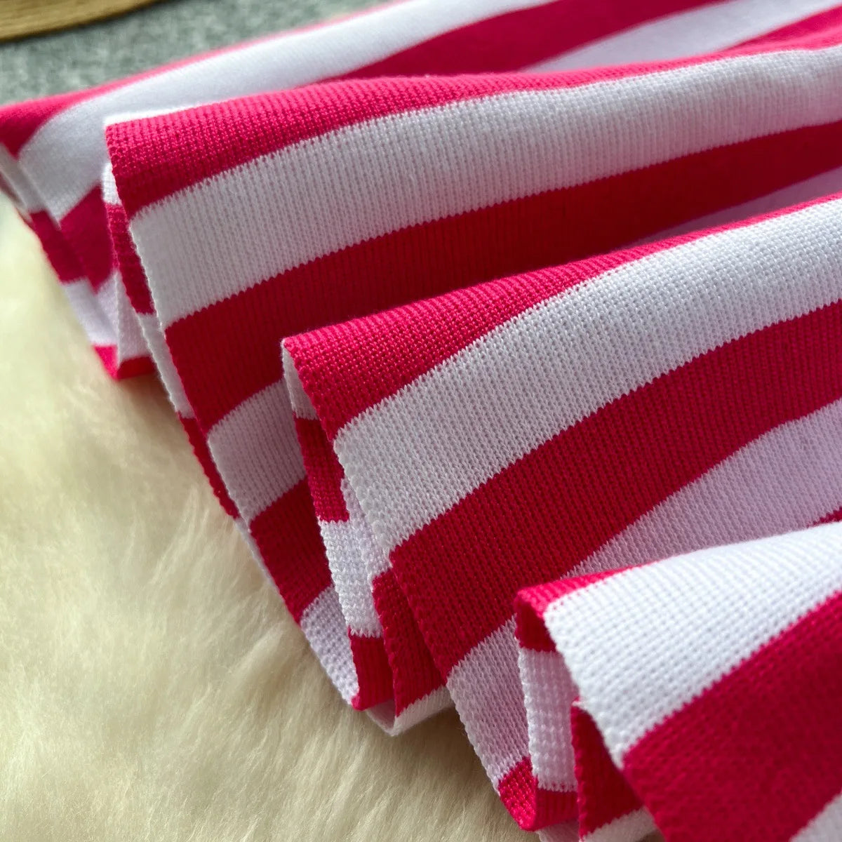 Sweater Striped Dress Knit Dresses Ruffles Party Casual Elegant Knitted Y2k Streetwear