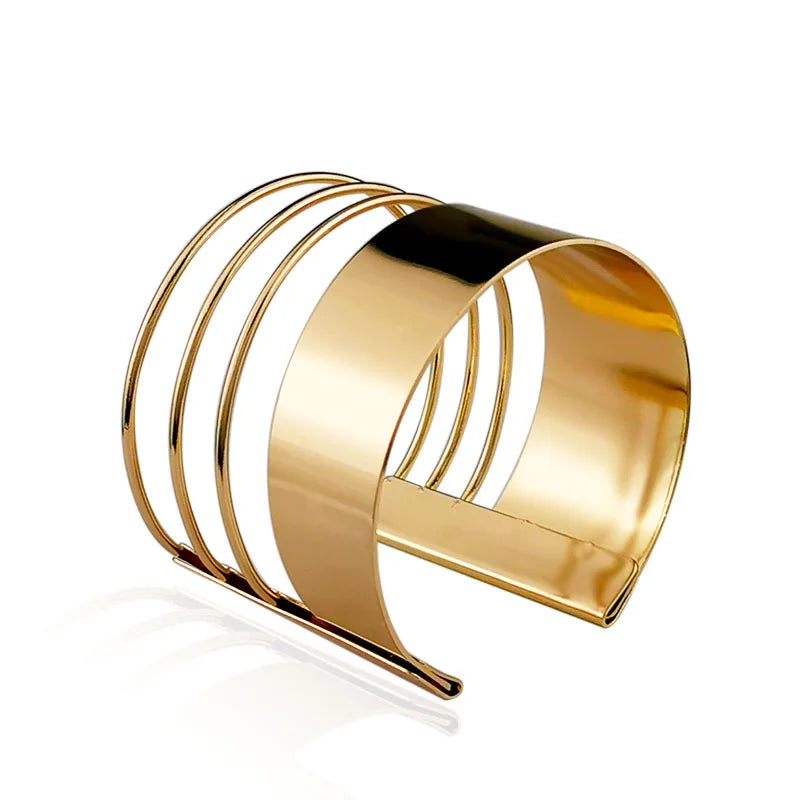 Round Chain Charms Cuff Bracelet For Women
