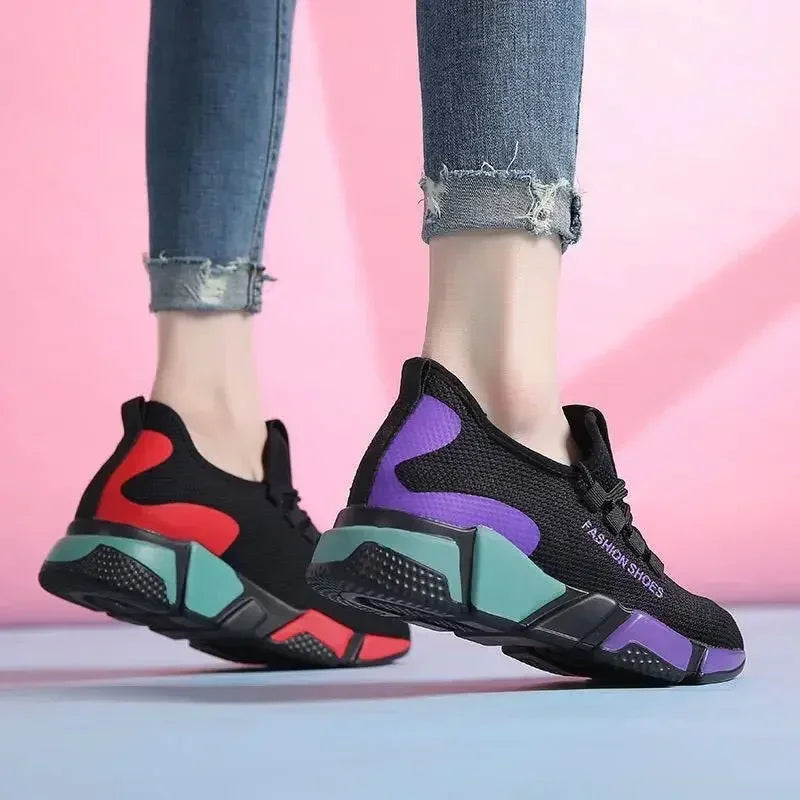 Women's shoes new comfortable women's sneakers spring and autumn fashion lace-up comfortable light sports shoes