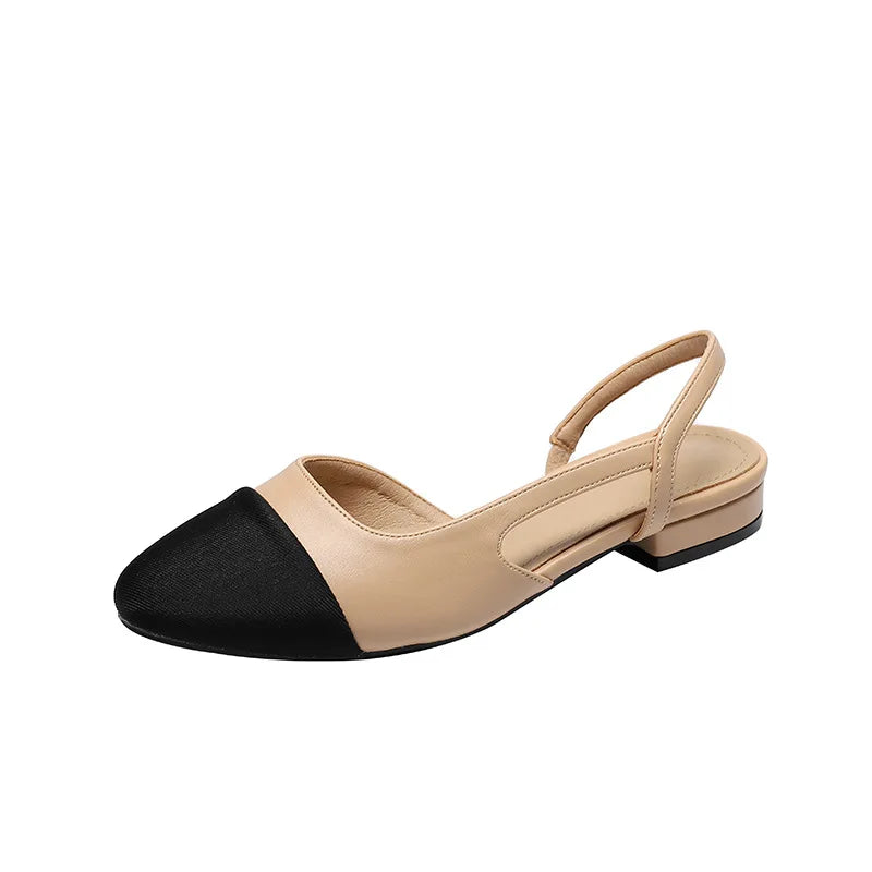 women's color blocked sandals Women Non Slip slipper Soft soled Leisure flat Comfort Low Heel Shoes