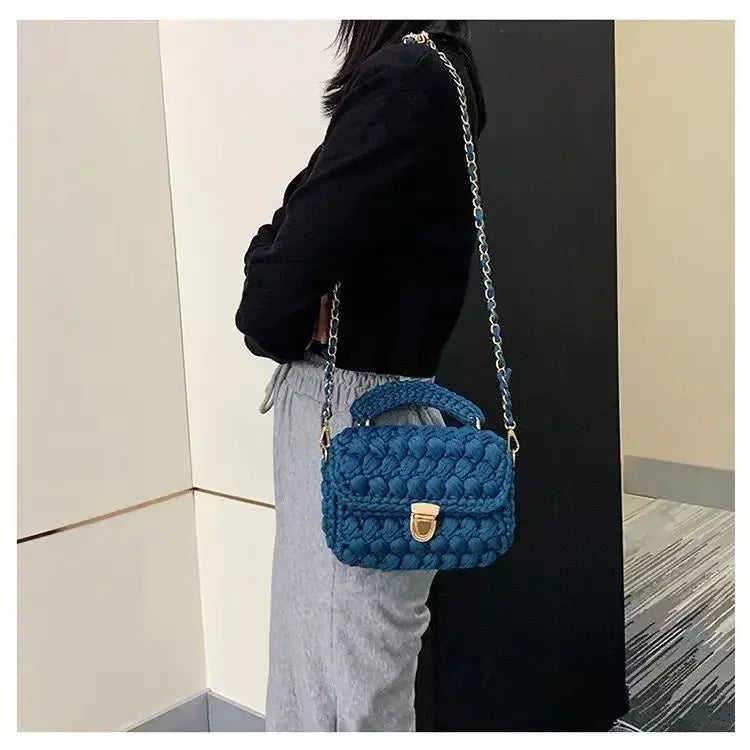 Shoulder Crochet Bag Exclusive Metal Lock and Buckle Hardware Set