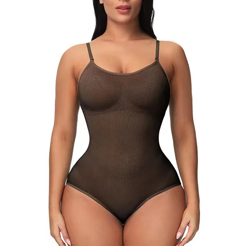 High Elastic Bodysuit for Women Tummy Control Shapewear Seamless Sculpting Thong Body Shaper