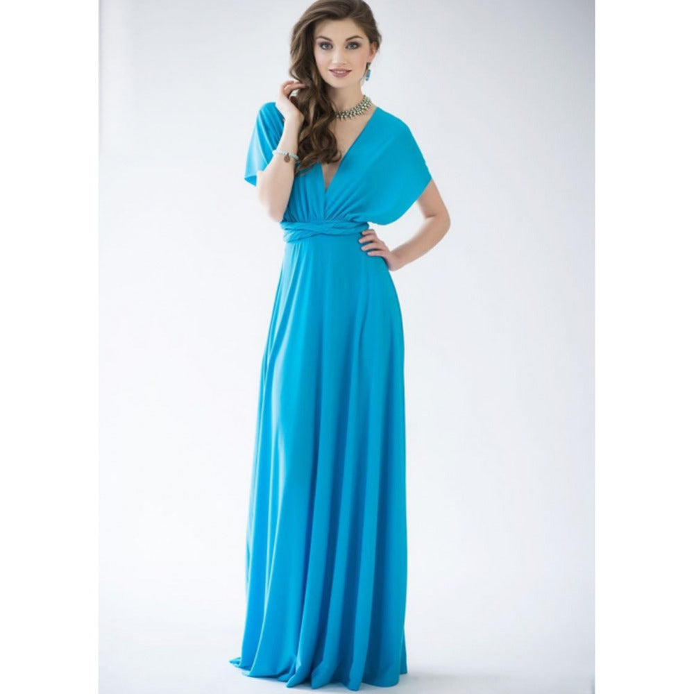Multiway Wrap Convertible Boho Maxi Dress Bridesmaid Infinity Robe Dresses