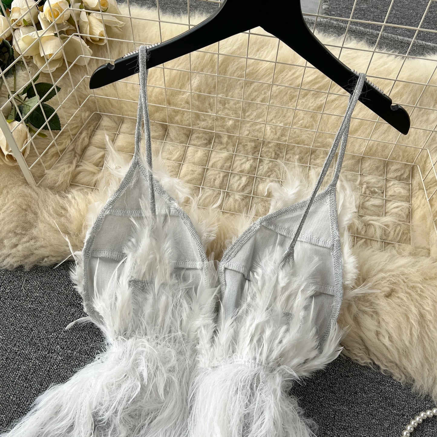 Solid Halter Women Dress All Match Off Shoulder Dresses Sexy Elegant Tassel Mini Dress