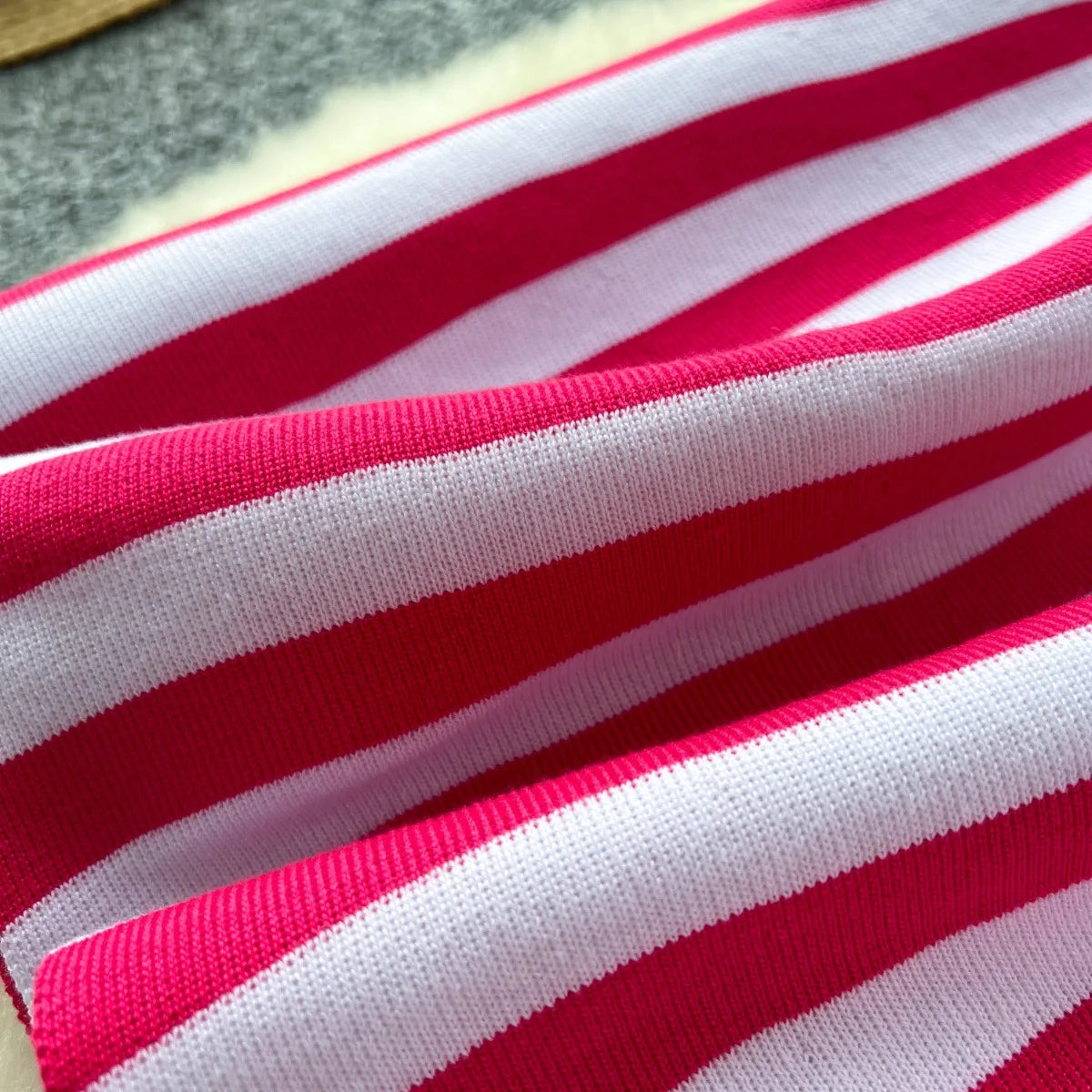 Sweater Striped Dress Knit Dresses Ruffles Party Casual Elegant Knitted Y2k Streetwear