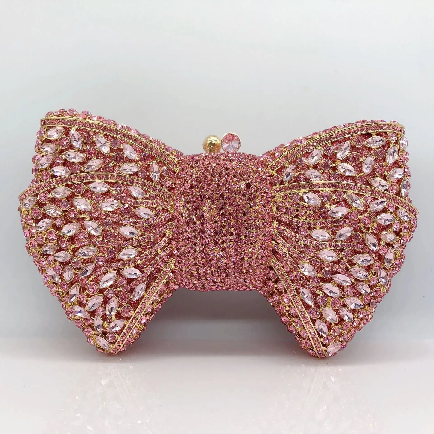 Rhinestone Green/Black Clutch Purse Bow Luxury Diamond Evening Clutches Wedding Bridal Bag
