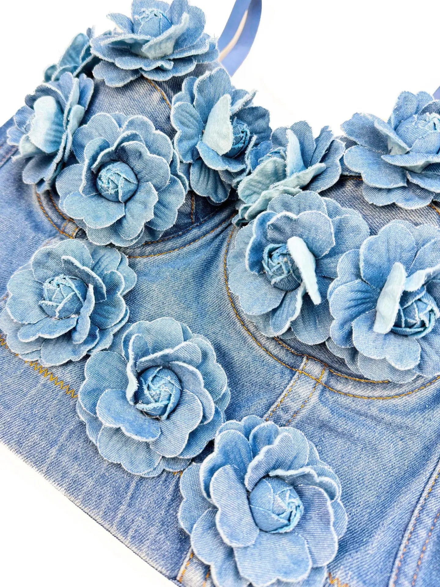Women Denim Tank Tops Sexy Cowboy Bra Top Vest Corset Crop Top