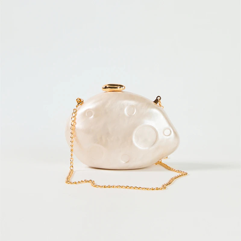 Stone shape Small Acrylic clutch bag women for wedding evening party