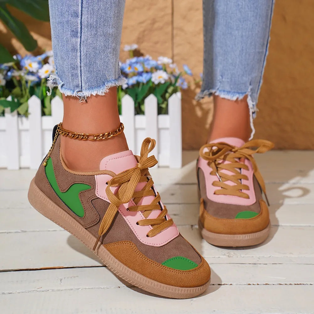 Grey Sneakers Soft-soled Comfortable Shoes Women Leisure Joker Walking Shoes Tennis Shoes