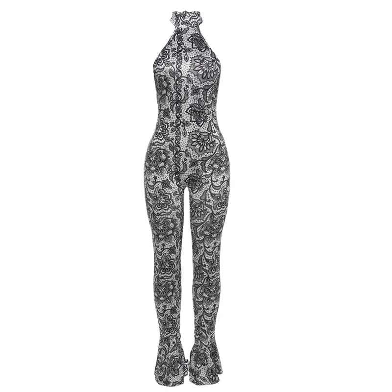 Peach Buttocks Jumpsuit Women Sexy Summer Backless Sleeveless Tight Midnight Stretch Streetwear Overalls