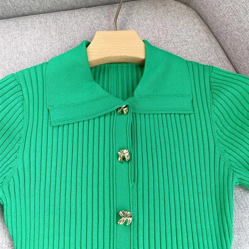 Maxi Knitted Bodycon Ruffle Ladies Green Sweater Dress