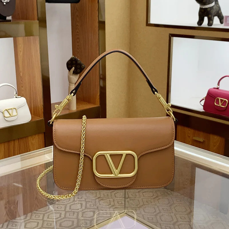 Women's Calf leather handbag chain one-shoulder crossbody bag high-quality women's bag
