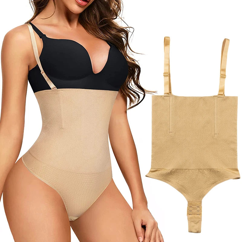 Thong Bodysuit Shapewear Women Underbust Body Shaper Tummy Control Underwear