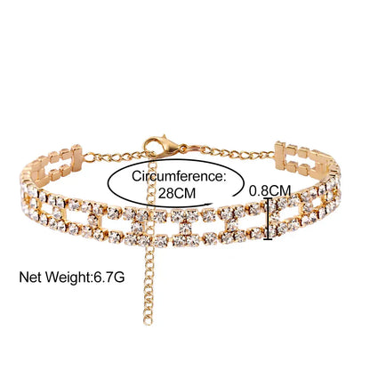 Iced Out Chunky Cuban Chain Anklets For Women