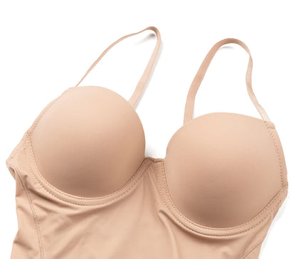 Postpartum Waist Trainer Shapewear for Women Tummy Control Dress Backless Bodysuit Tops Body Shaper with Built-in Bra