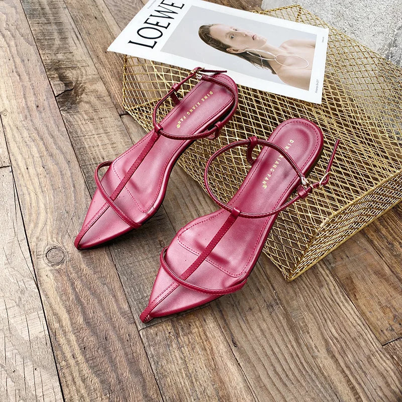 Summer Minimalist Design Flat Sandals European and American Model Style Women's Shoes