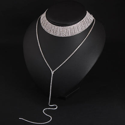 Rhinestone Choker Crystal Gem Luxury Choker Necklace for Women