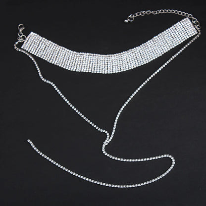 Rhinestone Choker Crystal Gem Luxury Choker Necklace for Women