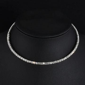 Rhinestone Choker Necklaces Torques Collar Women Statement Jewelry