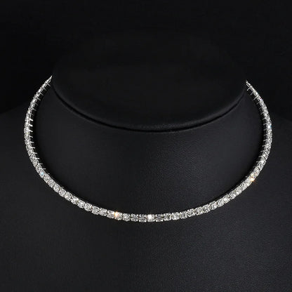 Rhinestone Choker Necklaces Torques Collar Women Statement Jewelry