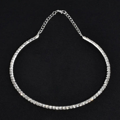 Rhinestone Choker Necklaces Torques Collar Women Statement Jewelry