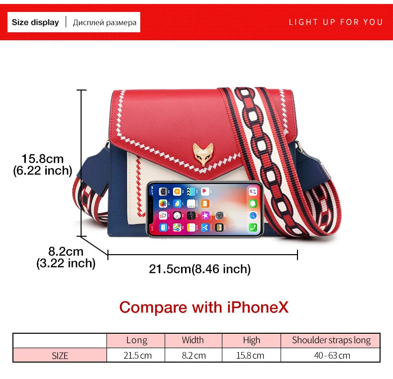 Women Fashion Crossbody Bag Lady Split Leather +PU Small Shoulder Bag Colorful Flap Bag