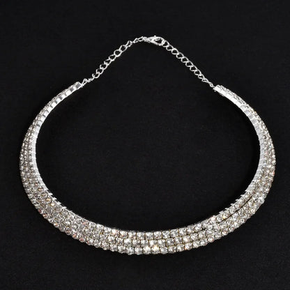 Rhinestone Choker Necklaces Torques Collar Women Statement Jewelry