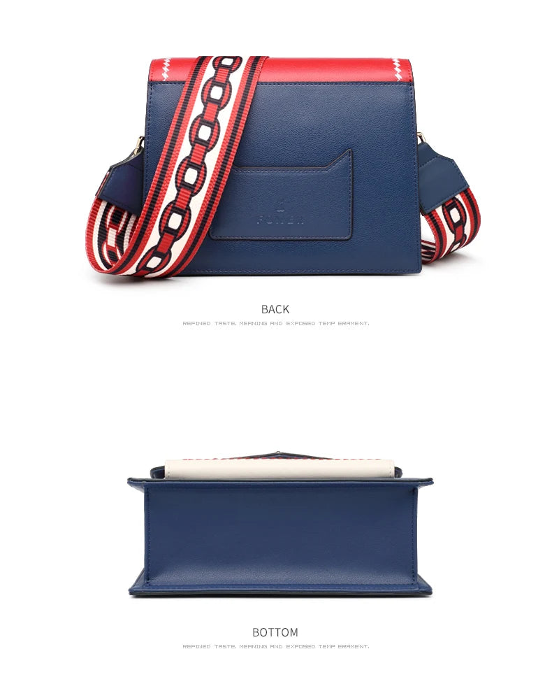 Women Fashion Crossbody Bag Lady Split Leather +PU Small Shoulder Bag Colorful Flap Bag