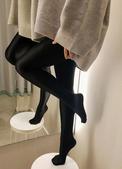 Women's Shiny Black Leggings Gloss Pants Shaping Leggings Panty hoses For Women