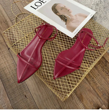 Summer Minimalist Design Flat Sandals European and American Model Style Women's Shoes