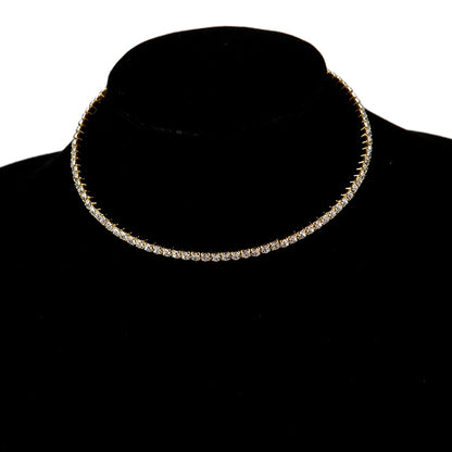 Rhinestone Choker Necklaces Torques Collar Women Statement Jewelry