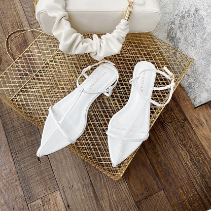 Summer Minimalist Design Flat Sandals European and American Model Style Women's Shoes