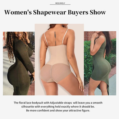 Postpartum Waist Trainer Shapewear for Women Tummy Control Dress Backless Bodysuit Tops Body Shaper with Built-in Bra