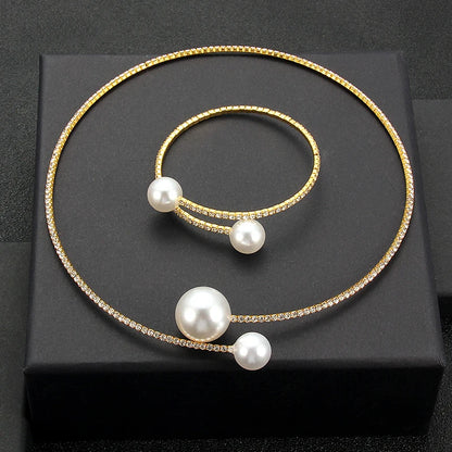 Rhinestone Choker Necklaces Torques Collar Women Statement Jewelry
