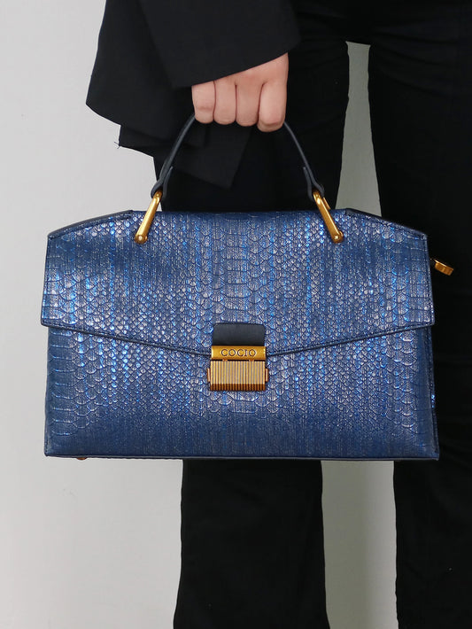 blue snake-shaped high-grade handbag fashion luxury luxury handbag lightweight large-capacity one-shoulder bag