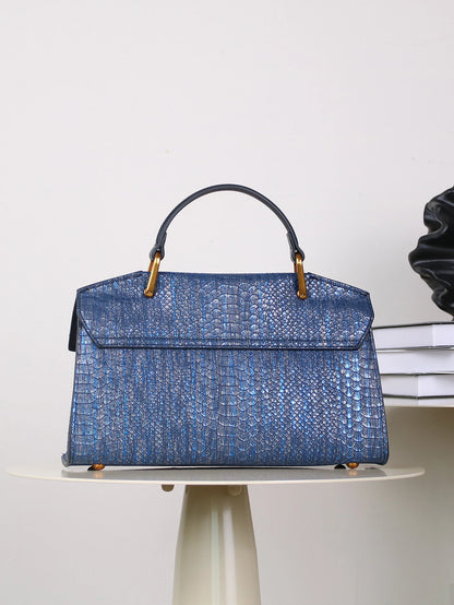 blue snake-shaped high-grade handbag fashion luxury luxury handbag lightweight large-capacity one-shoulder bag